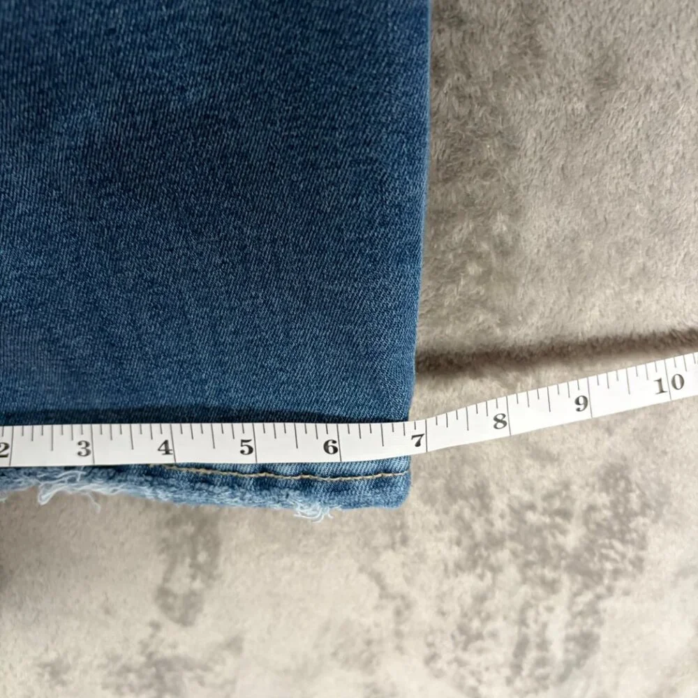 Edgely Maurices Relaxed Straight Jeans Women's 2 Blue High Rise Mom Distressed
